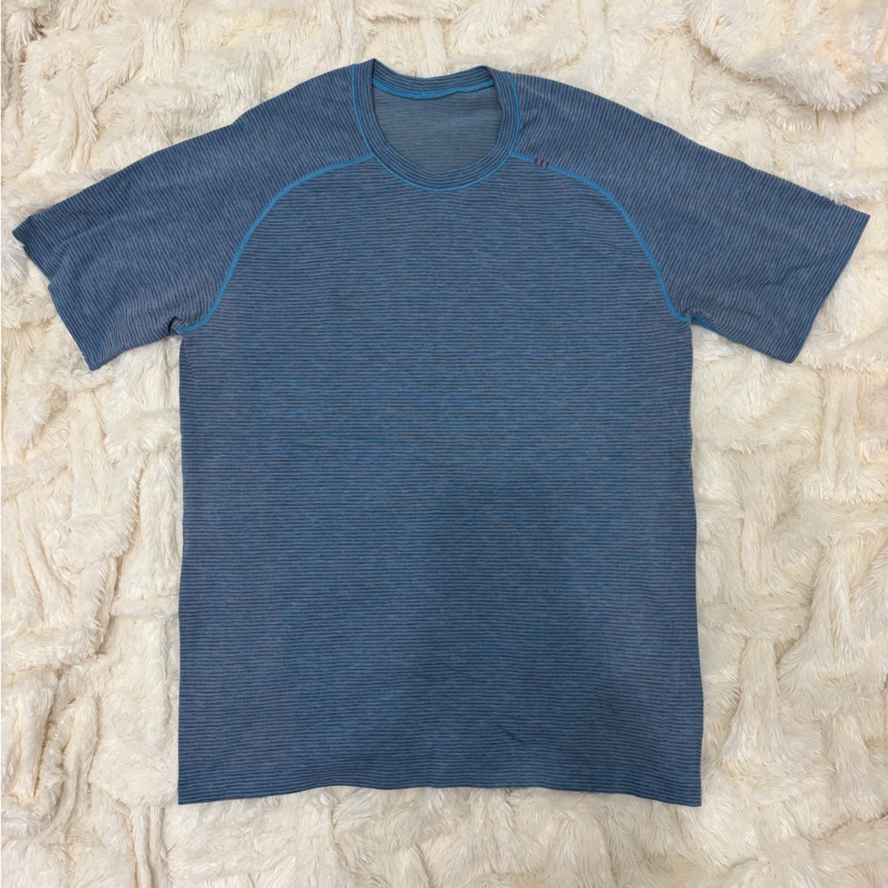 Lululemon Blue Short-Sleeve Knit Top